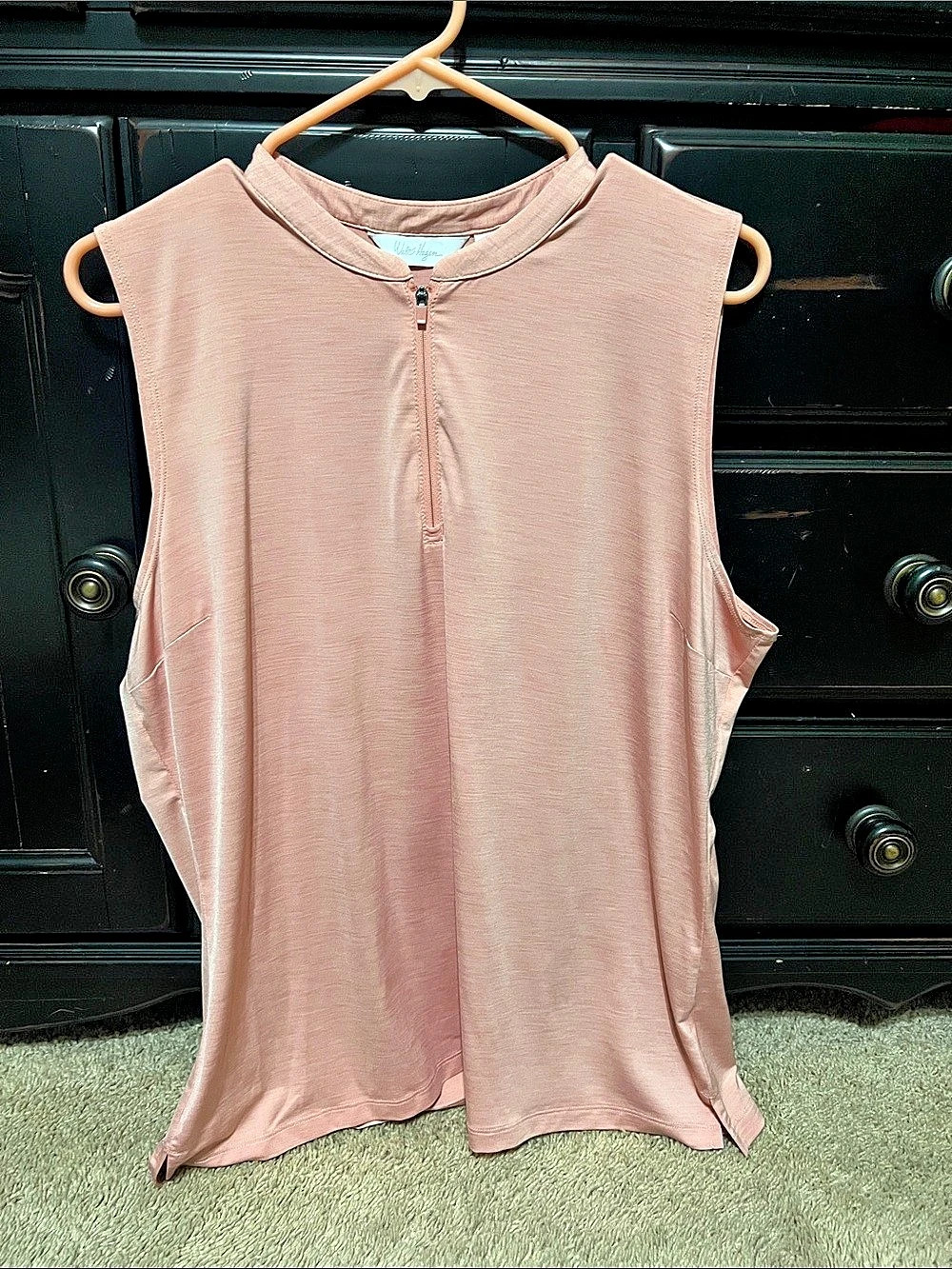 Walter Hagen Women's Performance 11 Sleeveless Quarter-Zip Top Pink XL - Picture 1 of 3